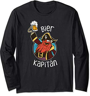 Pirat Bier Kapitän - Party Alkohol Verkleidung Apres Ski Langarmshirt