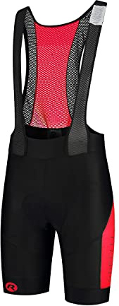 Rogelli Tyro Pantaloni da Ciclismo da Uomo – Pantaloni Corti da Ciclismo Imbottiti con Spalline – Nero/Fluoro