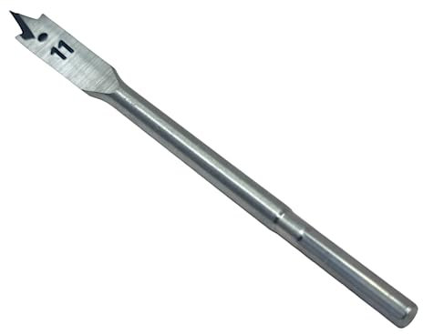 Flat Wood Drill Bit Carbon Steel Spade Paddle Bits for Woodworking, Nylon Storage Pouch Included (11mm - 152mm)