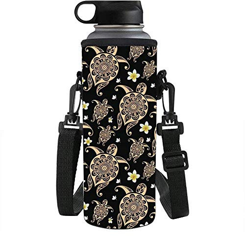UOIMAG Mandala Tortue en néoprène pour bouteille d'eau isotherme Grande taille 1 l