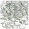 25 x Flat Button Coloured Glass Beads , VASE Craft ++ Pick Colour New (Aqua Blue x 25pc) (25 x Clear)