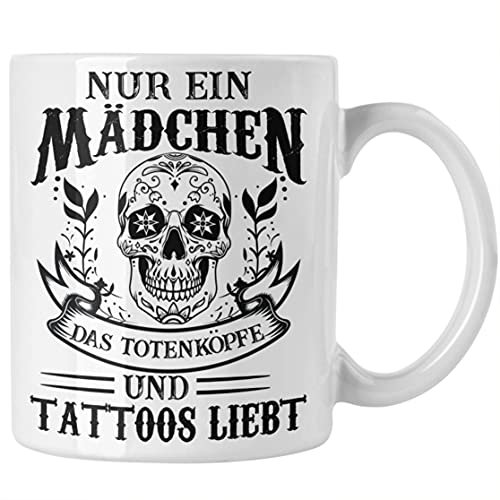 Tattoos Frauen Tasse Tätowiererin Geschenk Kaffeetasse Tattoo Totenkopf Tassen