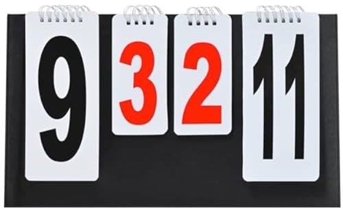 Flexxtrade Scoreboard, Weiß, Sport-Spielstandtafel, 36 x 16 x 2 cm