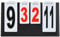 Flexxtrade Scoreboard, Weiß, Sport-Spielstandtafel, 36 x 16 x 2 cm