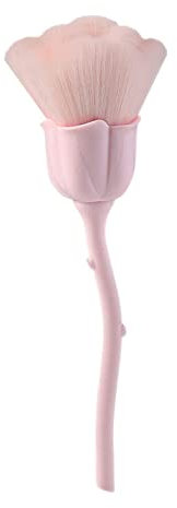 MEECAA 1 grand pinceau de maquillage en forme de rose avec boîte transparente (rose)