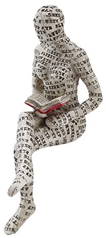 Marhynchus Harz Lesende Frau, alltägliche Dekoration Andere Dekorationsartikel Figur Innovative Lesende Dame Statue Zellstoffformen Bücherregal Ornamente Figuren(E)