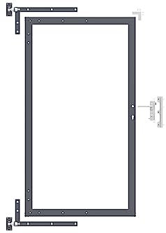 Gartenwelt Riegelsberger Universal Alu-Torrahmen Anthrazit Bausatz ohne Füllung Zubehör für Gartenzaun Zaun Rhombuszaun Sichtschutzzaun Garten Terrasse