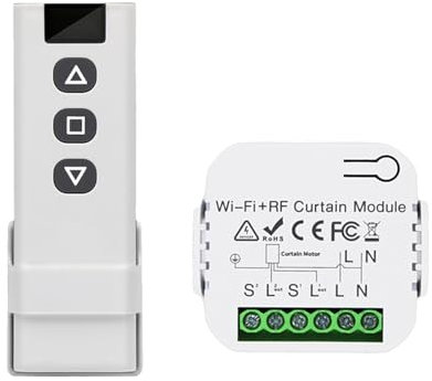 Frotlvm Smart WIFI RF interruttore per tenda 433 MHz telecomando modulo tenda wireless fai da te mini interruttore per tenda controllo vocale compatibile con Alexa Google Home Smart Life Tuya APP per