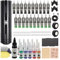 LIUMATE Wireless Maschine Pen Set 1800mAh Kabellose Rotary Battery Pen Maschine Complete Maschine Set mit 20 Stück Cartridges 11 Tinte für Künstler und Professional Anfänger