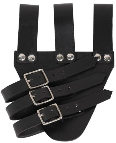 OLCANA Halterung für Scheide, verstellbar, aus Retro-Leder, mittelalterlich, Retro, für Piraten-Kostüm, Mittelalterlich, Retro, Zubehör für Mittelalter, Wikinger-Gürtel, Mittelalter