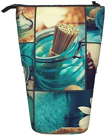 Nadie Trousse à crayons télescopique avec imprimé à l'eau - Trousse de maquillage, Pot de sel pour bain d'eau, Taille unique, Organiseur de sac