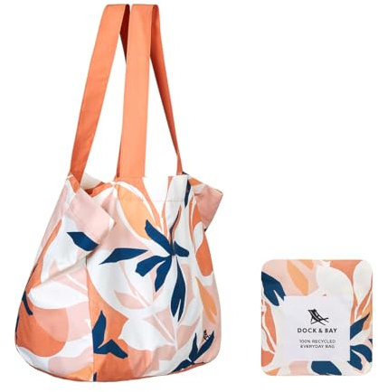 Dock & Bay Everyday Tote Bag - Wiederverwendbare Strand und Einkaufstasche - Terracotta Tropics