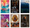 LivelyDawn Kan ye Poster Set mit 6 Musikalben, Poster, ästhetische Wandkunst, Schlafzimmer, Heimdekoration, Leinwanddruck, Band, Sänger, Fan, Geschenk, 20,3 x 30,5 cm, ungerahmt