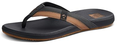REEF Cushion Phantom 2.0 Herren-Flip-Flops, ultraweiches gepolstertes Fußbett, Braun (Tobacco Grey), 44