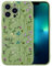 RALEAVO Flower Case for iPhone 13 Pro Max, Liquid Silicone Shockproof Protection Case Cover for Girls Women with Aesthetic Cute Floral Patterns Soft Slim Phone Case for iPhone 13 Pro Max 6.7-Green