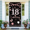 Deko 18. Geburtstag Banner Mädchen Junge,18 Geburtstag Deko,Alles Gute zum Geburtstag Banner 18 Geburtstag,Lange Größe Roségold 18 Geburtstag Party Deko Für Frauen und mann 185 × 90 cm