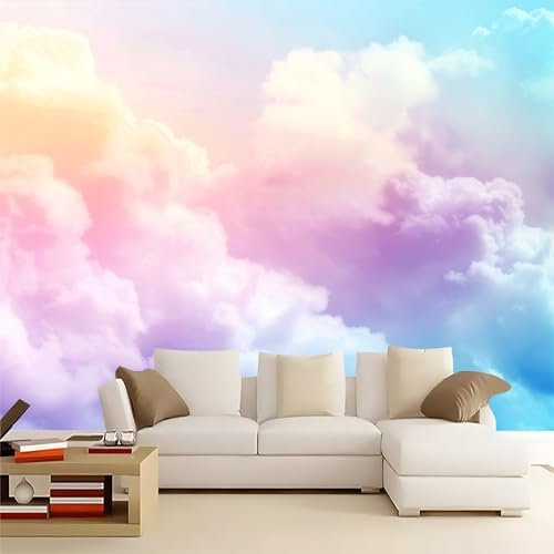 Photo Murale Beaux Nuages 350 x 256 cm - Papier peint Non Tissé pour enfants et adultes - Image panoramique Déco Maison Chambre - Décorative Tenture Murale Appartement Décoration Salon