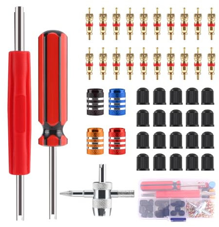 TYSM-CC Auto Riparazione Rimozione Valvola Nucleo Ricambio Smonta Smontavalvole Cacciavite per Valvole Tappo Valvola Chiave Valvola per Auto Bicicletta Moto