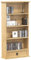 Brokky CD Cabinet Corona 52x17.5x103 cm Solid Wood Pine,Storage Unit Cabinet Furniture Bookcase Rack Tower Organizer Shelf Living Room Office