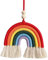 XPEX 1 Stück Baby Zimmer Deko, 15 * 30Cm Regenbogen Wandbehang Kinderzimmer Handgewebte Makramee Regenbogen, Boho Babyzimmer Regenbogen Deko,Regenbogen Deko Kinderzimmer(A)