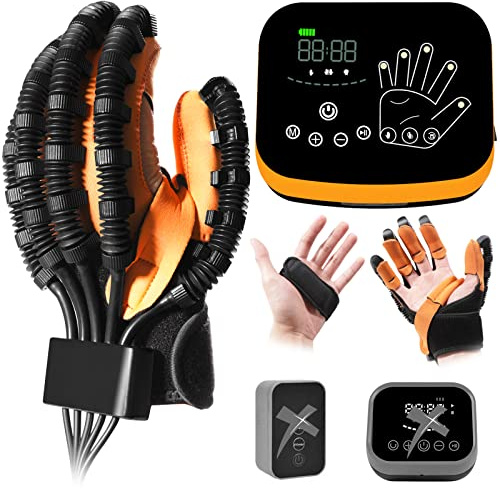 EMFOCU Rehabilitation Roboter Handschuhe,Rehabilitation Handschuhe Für Schlaganfall,Hemiparese.(M-Linke Hand)