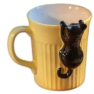hixswnu Taza de cerámica para Parejas, 350 ml, Taza de café con Lindo Gato de Dibujos Animados para Parejas, Taza de Agua Creativa de Uso Diario, Elegante Bebida de Oficina para Dos