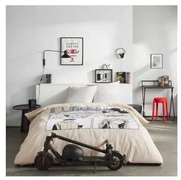 Today Parure de lit 2 Personnes 220x240cm + 2 taies oreillers 63x63 cm imprimée Java 1,7