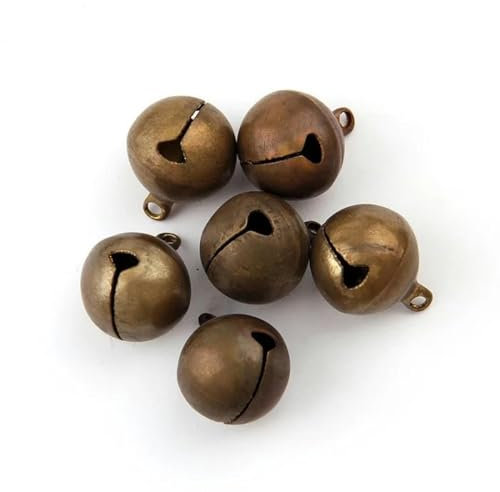 Bronzefarbene Metallglocken, lose Perlen, Dekoration für Festivals und Partys/Christbaumschmuck/Bastelzubehör, Bronze, 20 mm, 5 Stck.