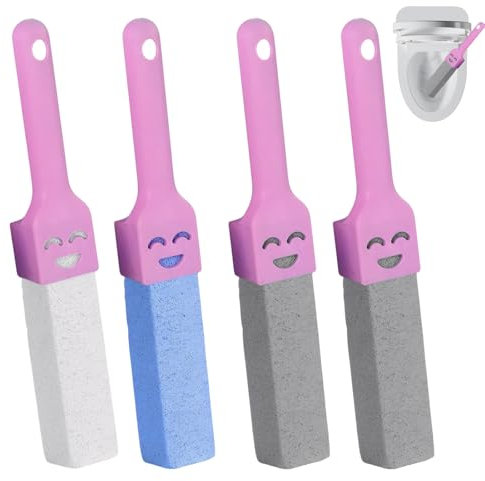 4 Stück Bimsstein Toilettenreiniger,mit Griff Bimsstein Toilette,Pumie Stick,Cleaning Block Wc,Geeignet für Toilette Küche Dusche Badezimmer Waschbecken Reinigungsstein