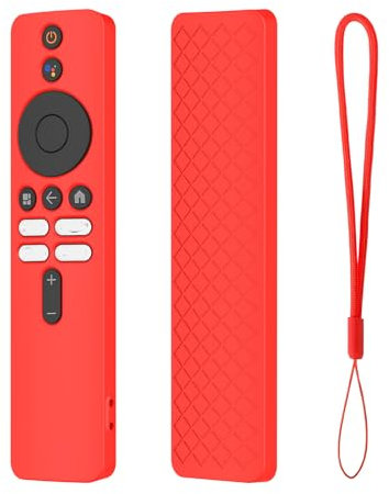 Case For Xiaomi Mi TV Box S 2nd Gen, Shockproof Protector Shell For TV Stick, Remote Control Replacement Protective Shell (Red)