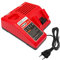 ASUNCELL Cargador para la Milwaukee batería M12 y M18, Cargador de reemplazo de Puertos Dobles para Milwaukee M12B 48-11-2420 48-11-2402 y 18V batería