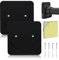 2 Pcs Shower Curtain Rod Holder Adhesive No Drilling for Flat and Smooth Wall, or Install It on Rough Wall With Screws, Strong Hold Shower Rod Support Base (Rod Not Included)