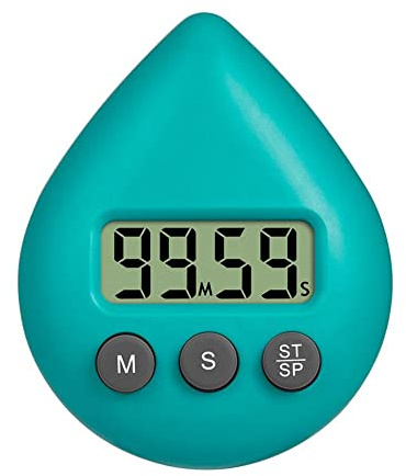 FLKWOP Dusch-Timer für Kinder und Erwachsene, digitale Duschuhr mit Timer, wasserdichter Timer mit Alarm und Saugnapf, energiesparend, für Zuhause, Küche, Badezimmer, Uhr