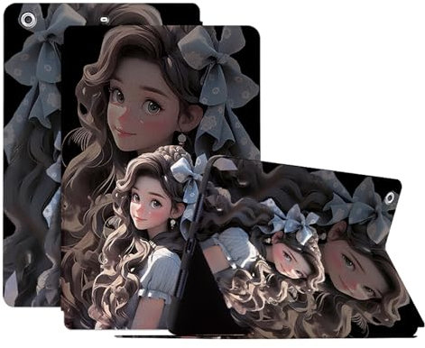 DayQiQiPu Caso per Apple iPad Mini 1/ 2/ 3 (7,9 Pollici, 2014/2013/2012 Modello) Cover Flip Ultra-Sottile in PU Pelle con Supporto, Serie di Motivo Princess Custodia di Protezione per Tablet,08