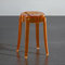 Modernos taburetes de bar apilables de acrílico transparente con respaldo transparente, color naranja, 45,7 cm, ideales para cocina, sala de estar, dormitorio, oficina, muebles elegantes que ahorran