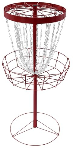 Xigner Disc golfkorg bärbar, skivgolfkorgar, lätt discgolf mål med kedjor, stark och stabil för putting-övningar, friluftskul, hemkurs