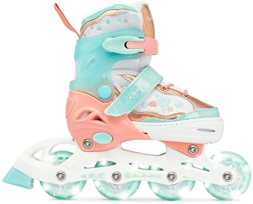 RAVEN Inline Skates Inliner für Kinder Mädchen verstellbar mit LED Leuchtrad