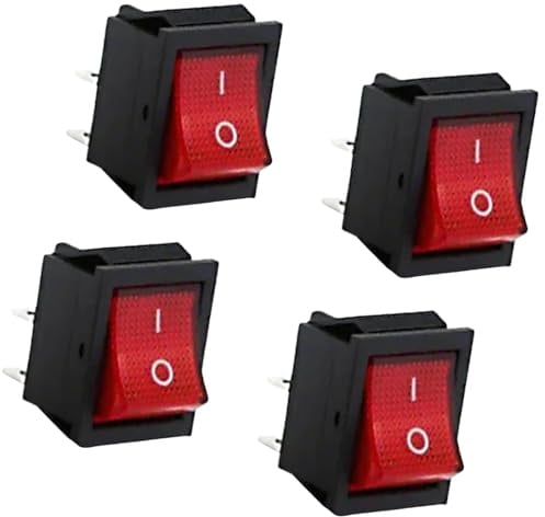 Uitndvyte 4-teilige Wippschalter Designs Für Mehrzweck Stromkreisverbindungen Mit Hellen LED Anzeigen Licht Heimzubehör Professionelle Elektrikerschalter