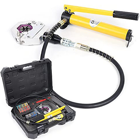 Hydraulische Rohr-Crimpzange, Hydraulik Schlauch Presse Crimpwerkzeug Presszange Crimping Press Tool Krimp Werkzeug Kit, Auto Klimaanlage Reparatur Hydraulische Mit Matrizen