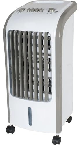 ZENZERO® - Raffrescatore d'aria Evaporativo Portatile Condizionatore Ventilatore con Funzione SWING Oscillazione Automatica Dx/Sx, 3 Livelli di Velocità, Serbatoio 4 Litri, Filtri Rimovibili - 80W
