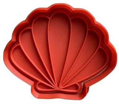 Tagliabiscotti.it - Conchiglia mod.4 - Stampo per creare decorazioni in pasta di zucchero o biscotti - Compleanno - Estate e mare - Cookies cutter - Tagliabiscotti 8cm x 6,5cm