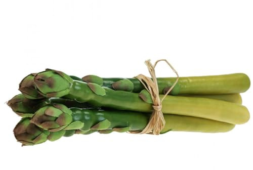 Floristik24 Künstlicher Spargel Deko-Gemüse Bund 23cm 5 Stück realistische Attrappe
