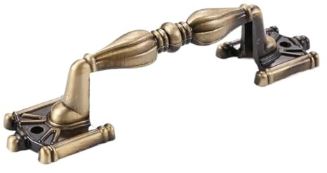 2pcs Door Handle Vintage Wardrobe Cabinet Drawer Knobs Pull Handles Furniture Hardware Für Zimmertüren(Gold)