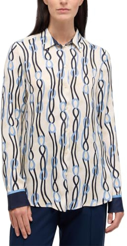 ETERNA Female Hemdbluse Bedruckt Regular FIT 42_D_1/1, 1/1, blau