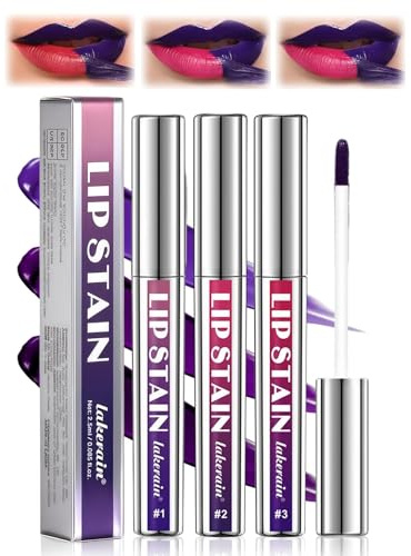 3 Piezas Tinte De Labios Peel Off, Labial Despegable De Larga Fijación, Labio Peel Off Tinte para mujeres, Acabado Mate, Para Rutina De Maquillaje Y Salidas, Para Mujeres