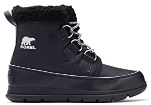 Sorel Explorer Carnival Waterproof bottes d'hiver imperméables pour femme, Noir (Black x Sea Salt), 38 EU