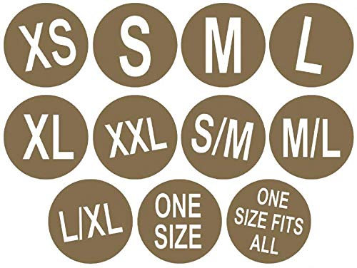 13mm Größe Sticker - Gold - S/M, Pack - 500