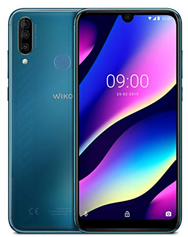 WIKO View3, 64GB+3GB Smartphone (6,26 Zoll (15,9 cm), Triple-Kamera, 4000 mAh Akku, Dual-SIM, Android 9), Bleen