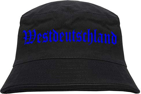 sostex Westdeutschland Fischerhut - Druckfarbe Blau - Bucket Hat S/M Schwarz