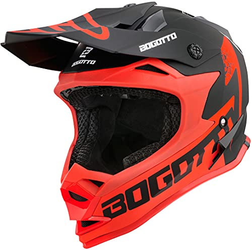 Bogotto V321 Soulcatcher Motocross Helm, rot/schwarz, M